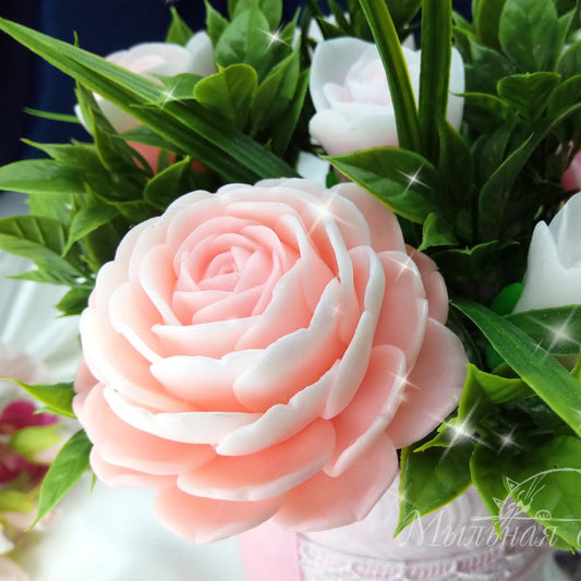 Camellia flower silicone mold (mould) for soap making and candle making