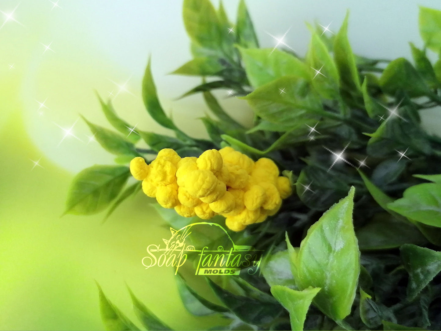 Mimosa mini (bouquet inserts) silicone mold for soap making