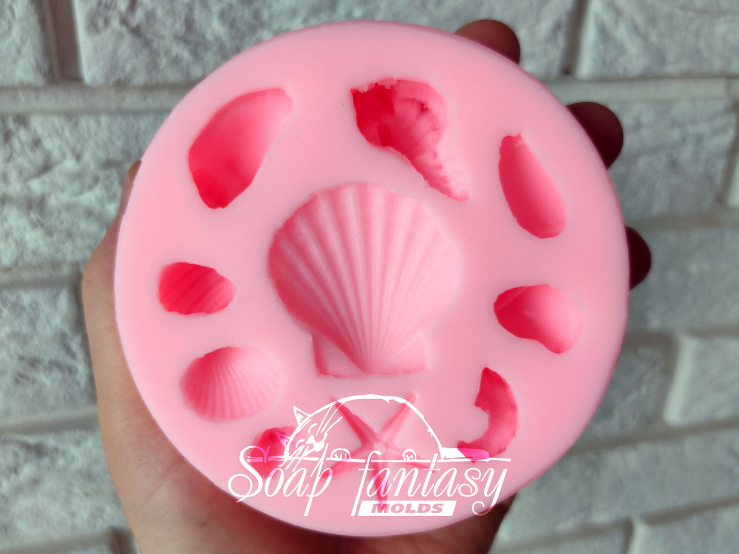 Seashell mini set silicone mold for soap making