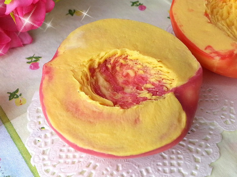 Peach (half) silicone mold for soap making