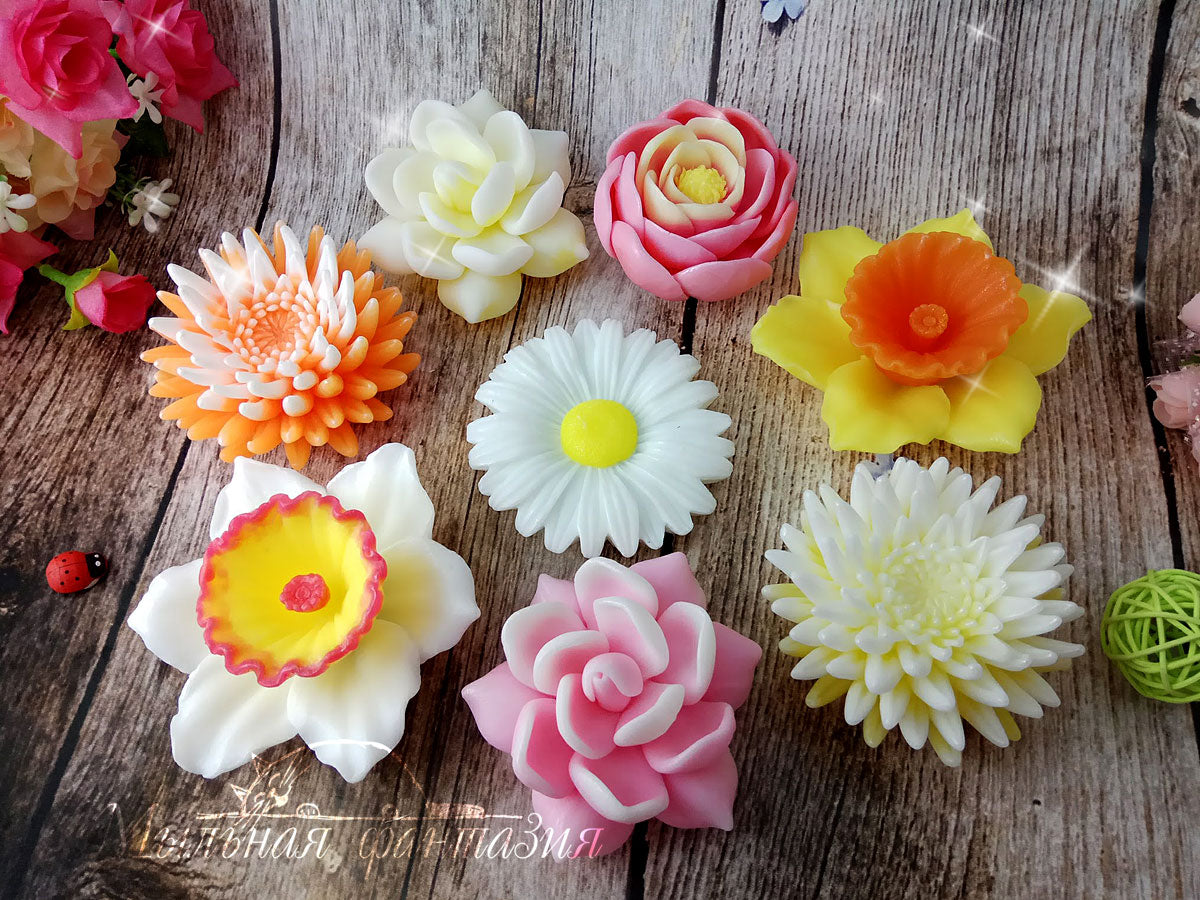 Big Narcissus (daffodil) silicone mold for soap making