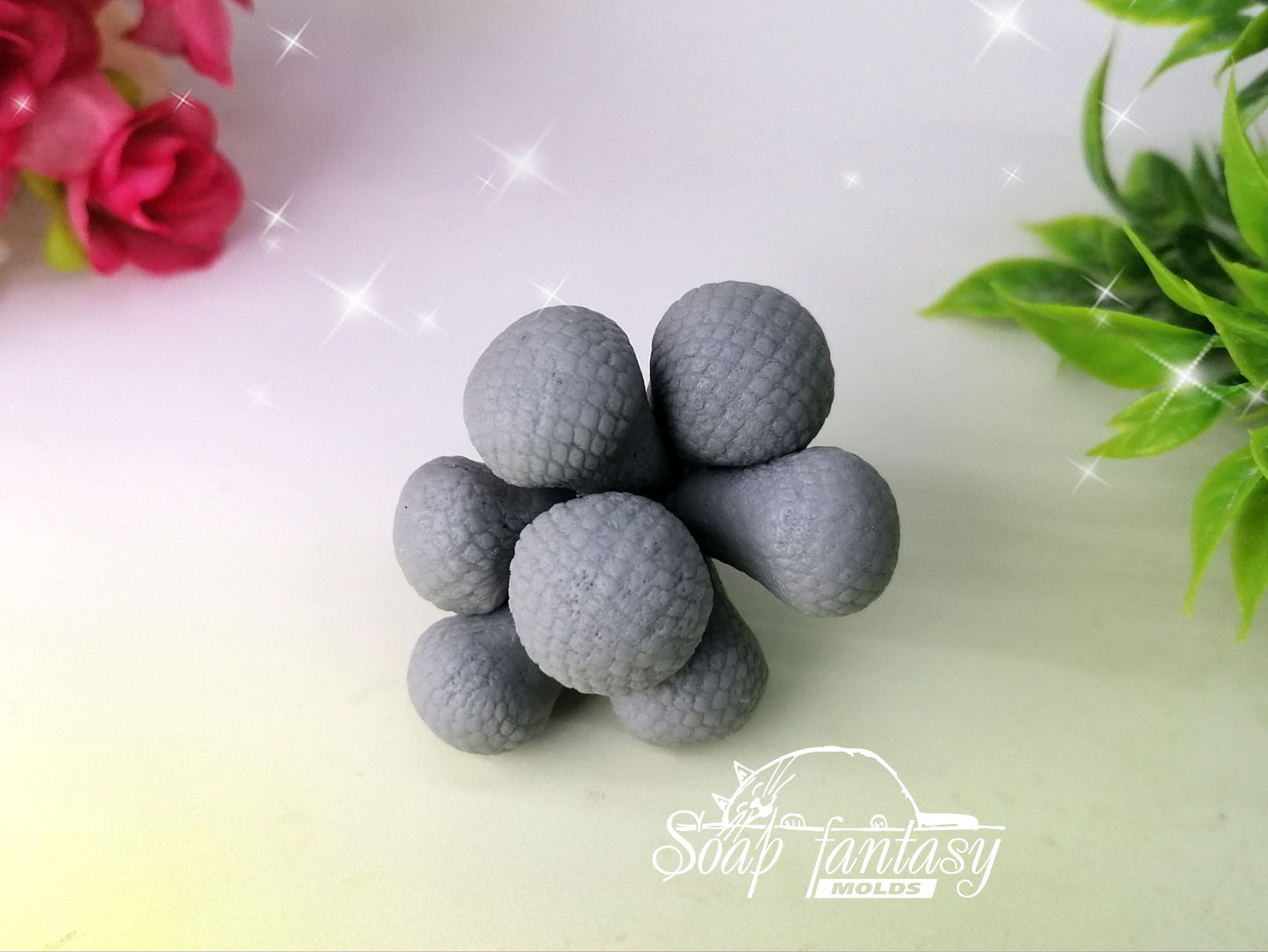 Big Brunia plants silicone mold (mould) for soap making and candle making
