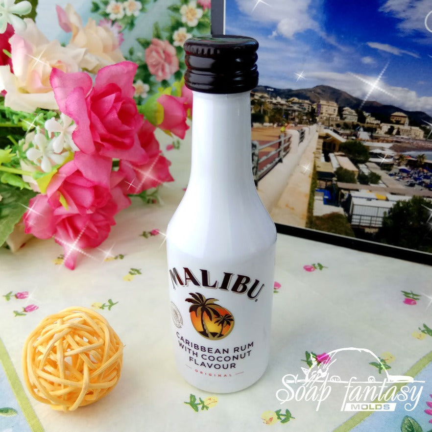 Bottle of liquor "Round" silicone mold (mould) for soap making and candle making