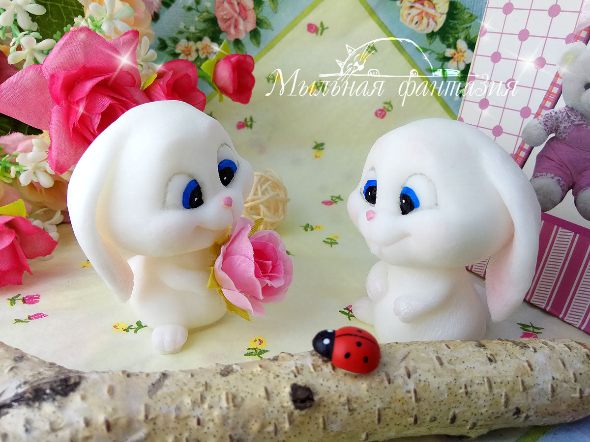 Snowball the Rabbit silicone mold for soap making