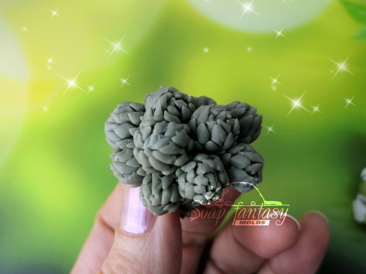 Brunia Nodiflora plants silicone mold (mould) for soap making and candle making