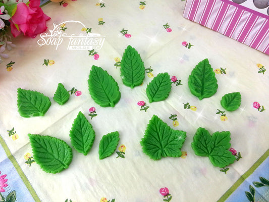 Flat 2D leafs custom set (6 pieces) Silicone Soap Mold - for soap making, Craft & Hobby
