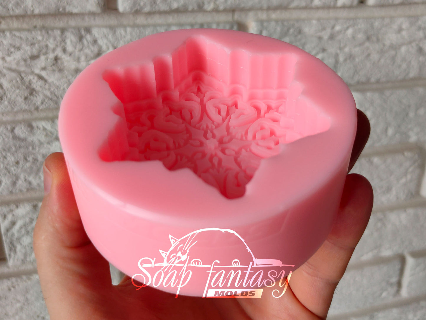 Delicate snowflake silicone mold for soap making