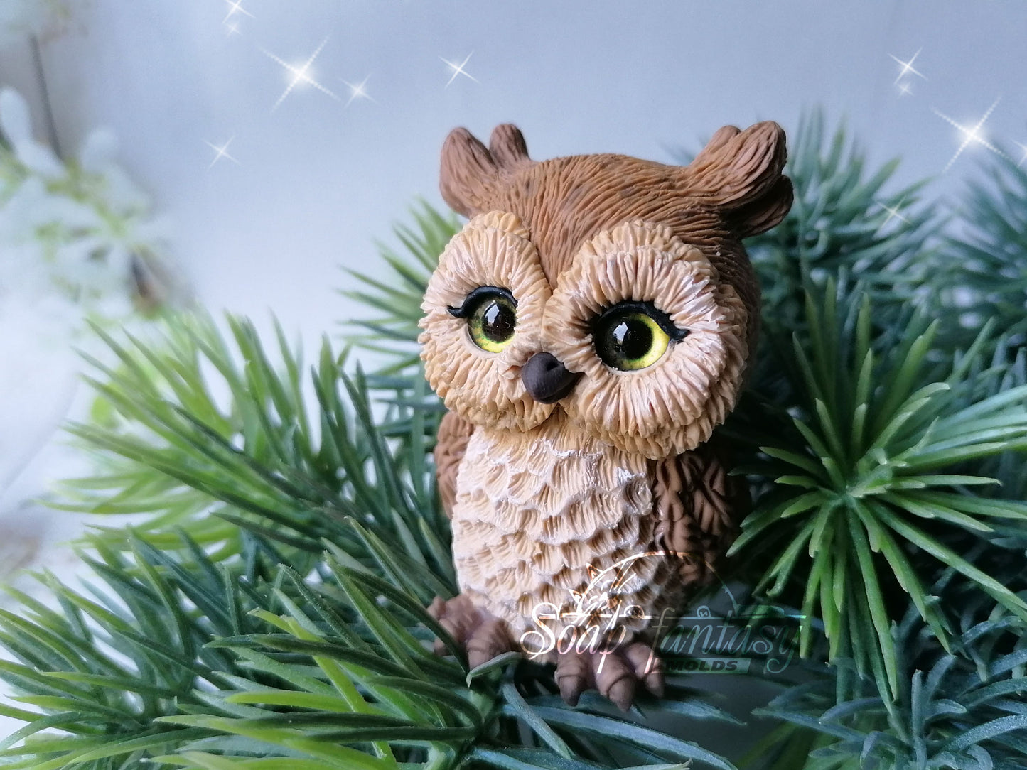 Cute owl silicone mold for soap making