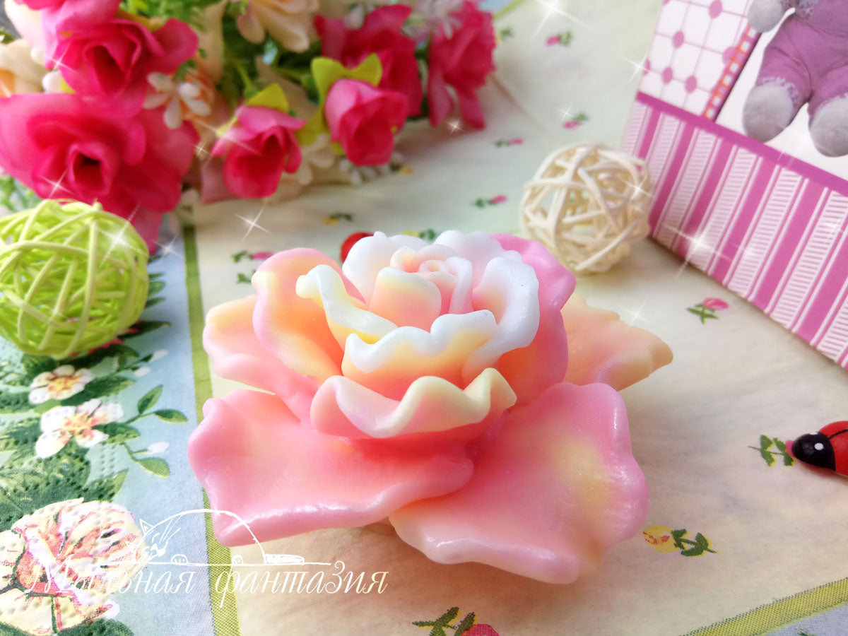 Rose "Fiesta" silicone mold for soap making
