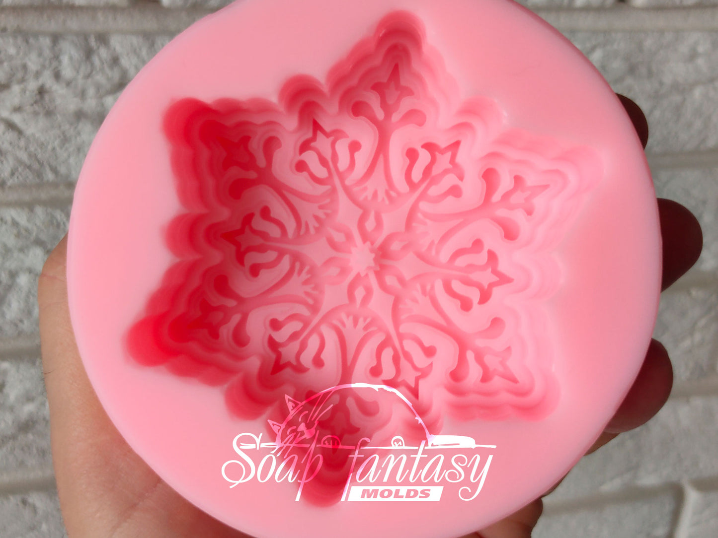 Delicate snowflake silicone mold for soap making