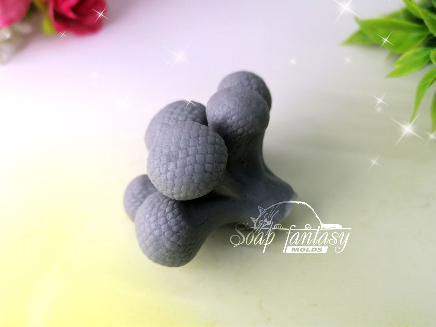 Big Brunia plants silicone mold (mould) for soap making and candle making