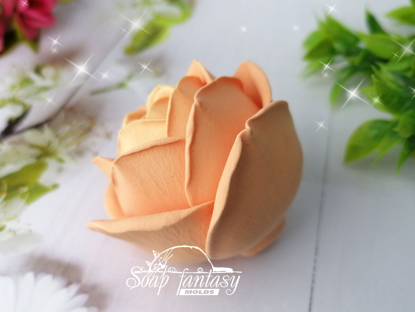 Rose "Annette" silicone mold for soap making
