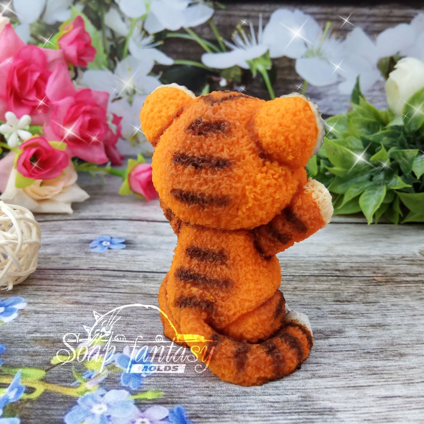 Funny Tiger Cub silicone mold for soap making