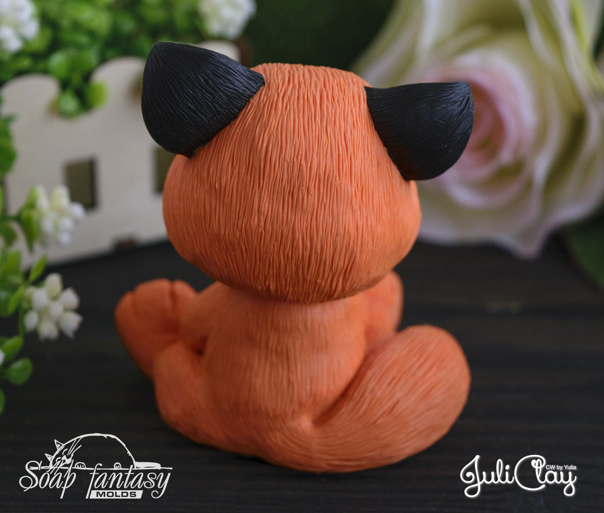 Baby fox silicone mold (mould) for soap making and candle making