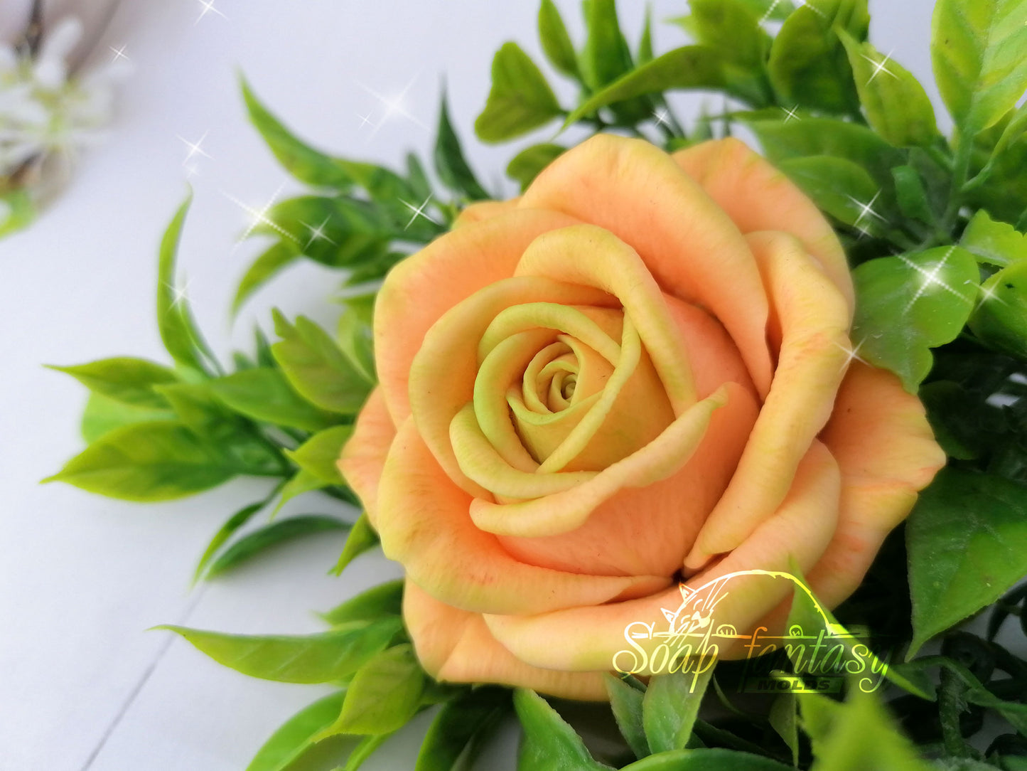 Half opened rose "Symphony" Silicone Soap Mold - for soap making, Craft & Hobby