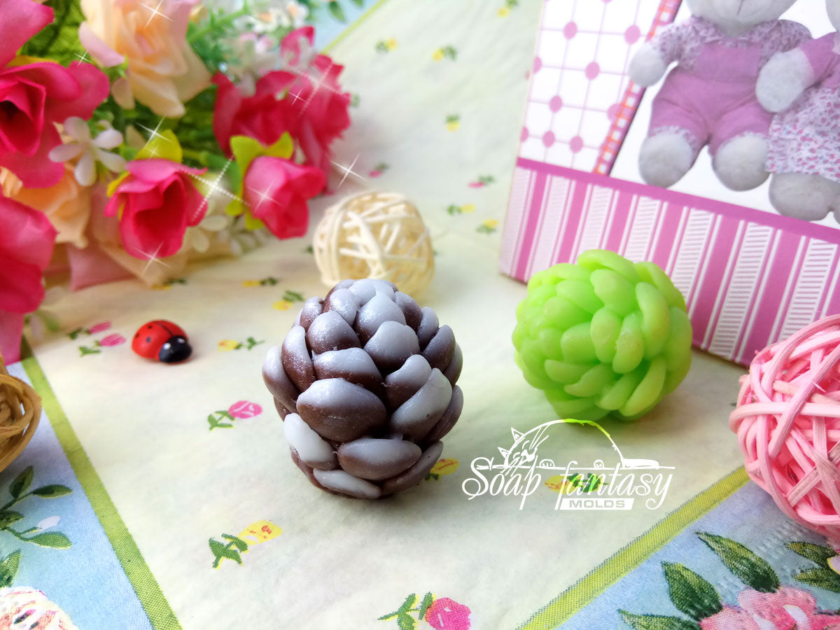 Hop cones (3 pcs) silicone mold for soap making