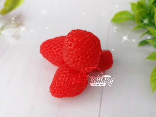 Triple strawberry bouquet inserts Silicone Soap Mold - for soap making, Craft & Hobby
