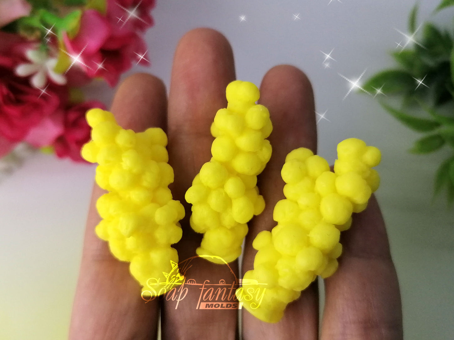 Mimosa mini (bouquet inserts) silicone mold for soap making