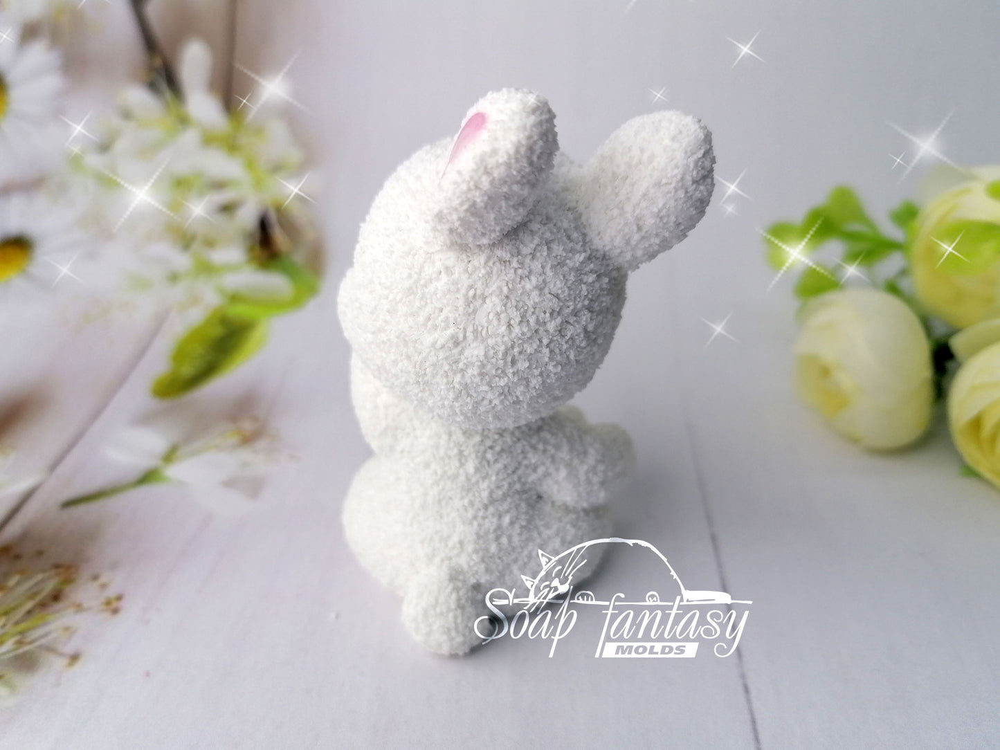 Miss you bunny silicone mold for soap making