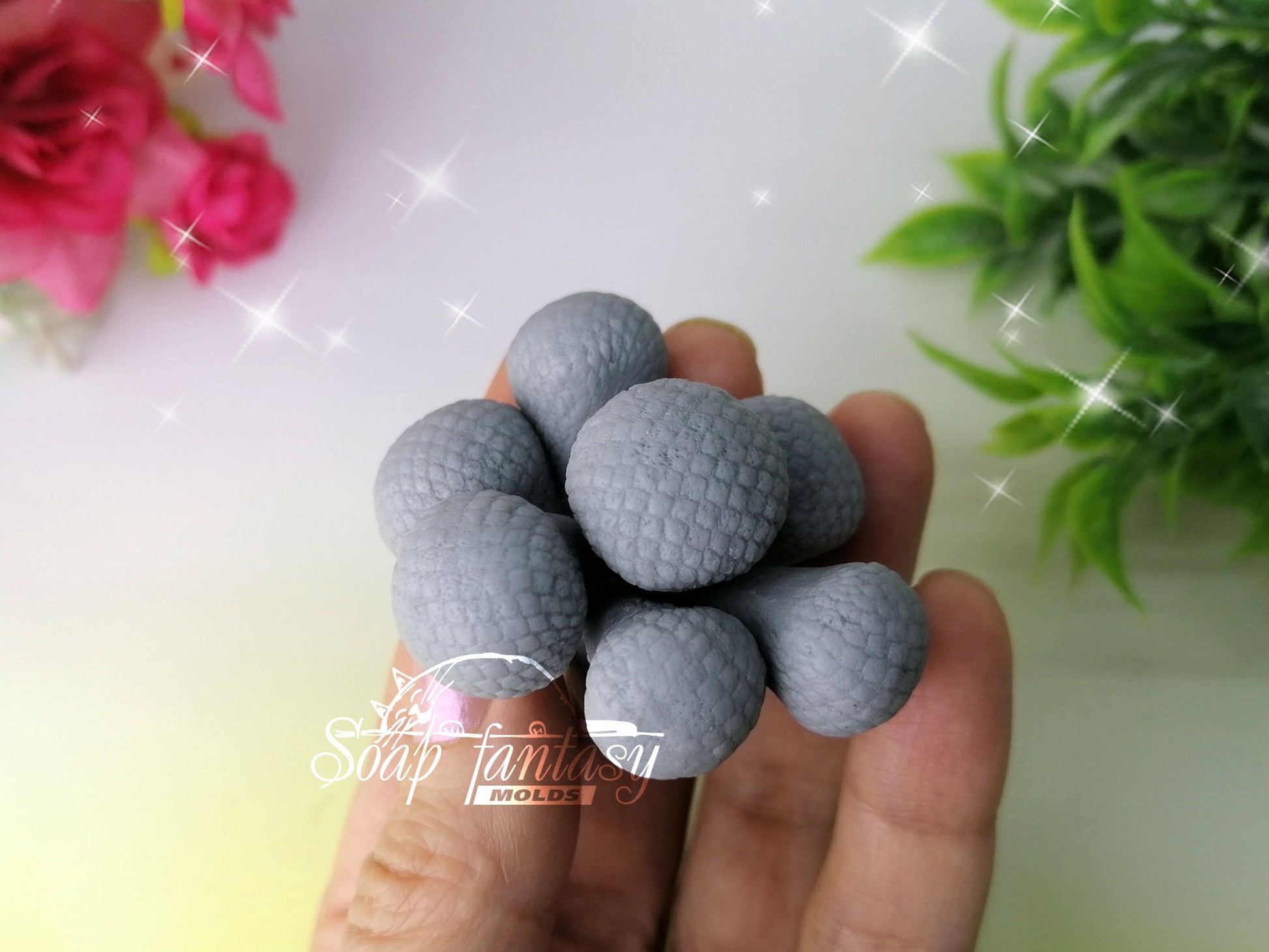 Big Brunia plants silicone mold (mould) for soap making and candle making
