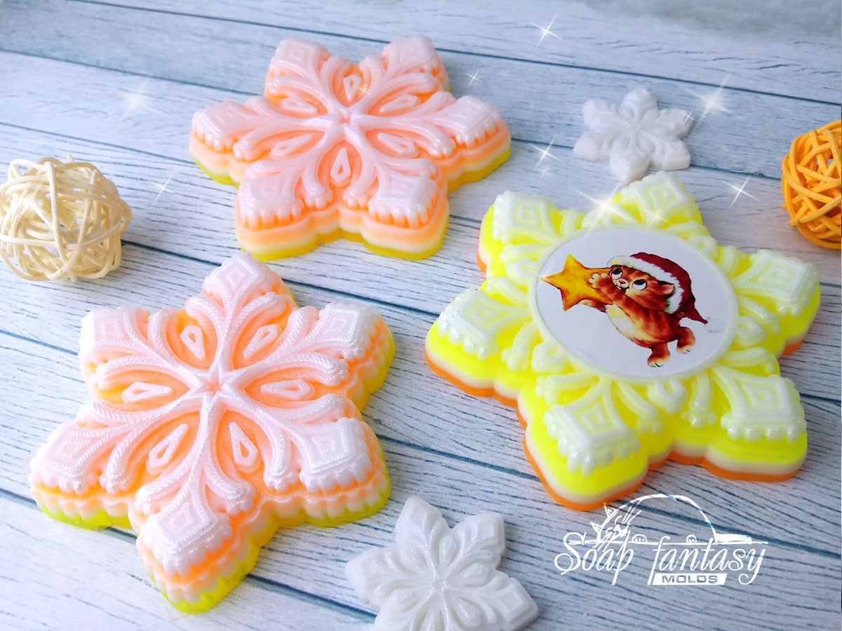 Fairy snowflake silicone mold for soap making