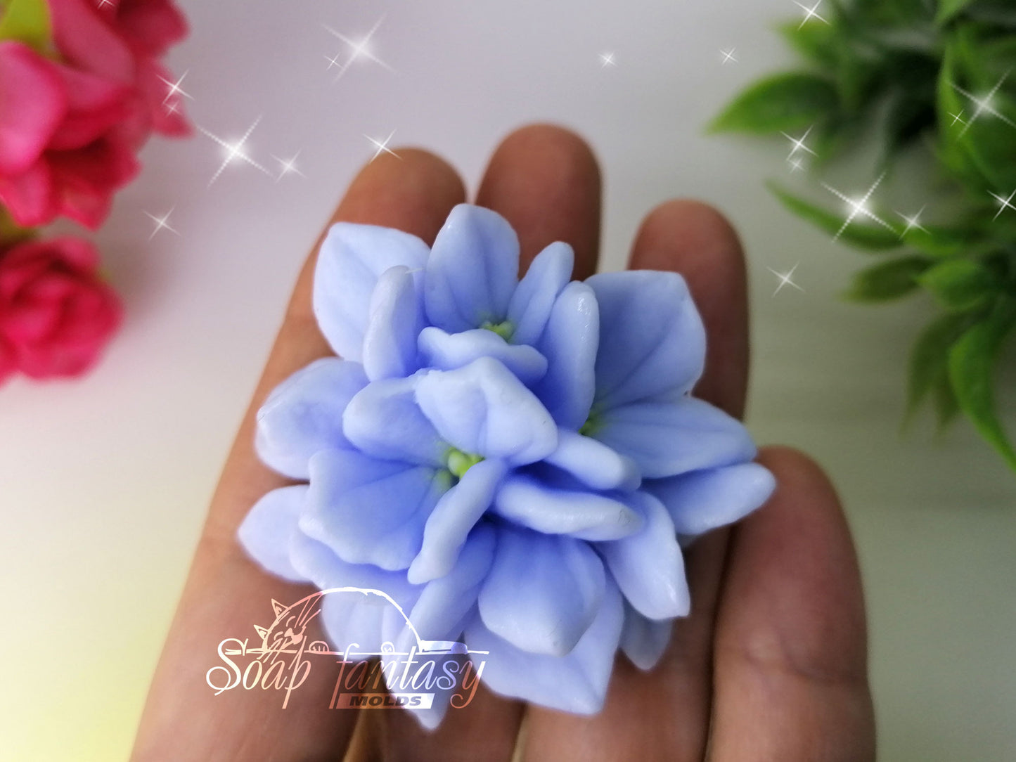 Hydrangea flower (mini) silicone mold for soap making