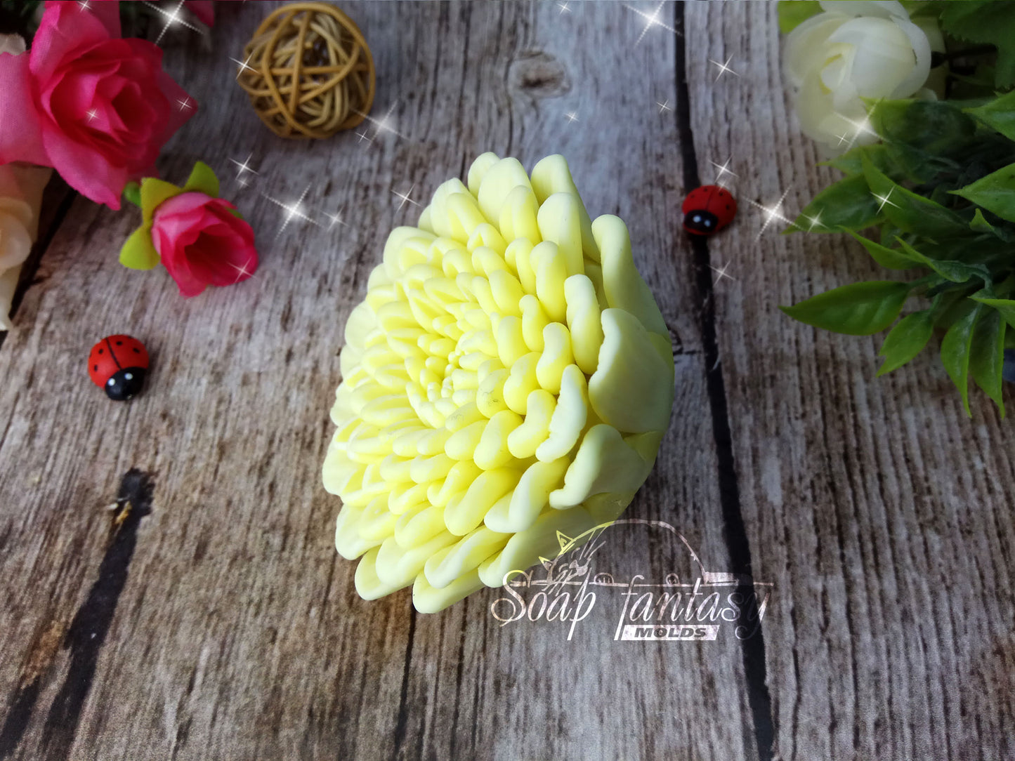 Chrysanthemum silicone soap mold - for soap making (Made of high quality silicone)