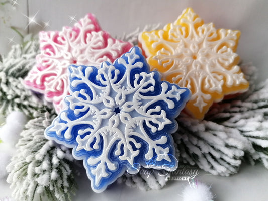 Luxurious snowflake Silicone Soap Mold - for soap making, Craft & Hobby