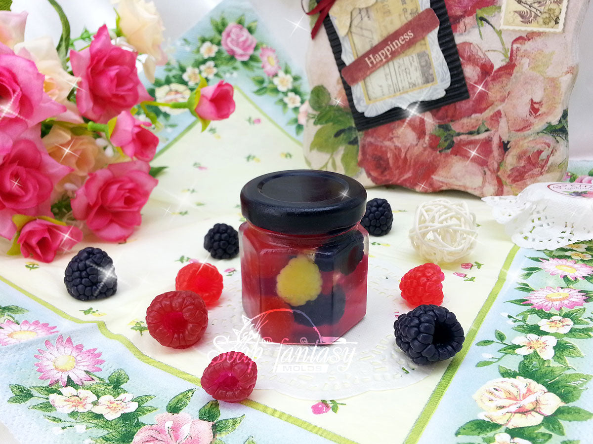 Jam jar (Medium straight) silicone mold for soap making