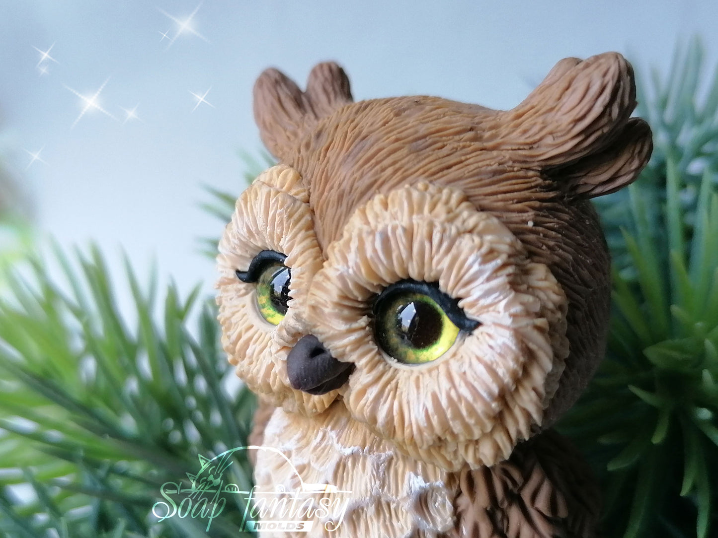 Cute owl silicone mold for soap making