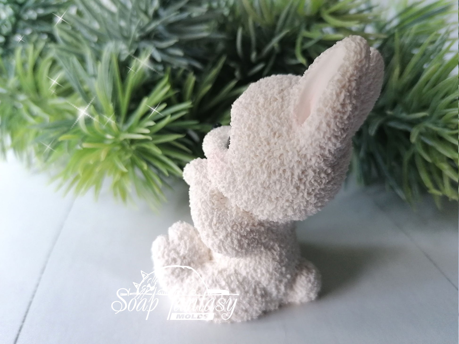 Bunny "Zephyr" silicone mold (mould) for soap making and candle making
