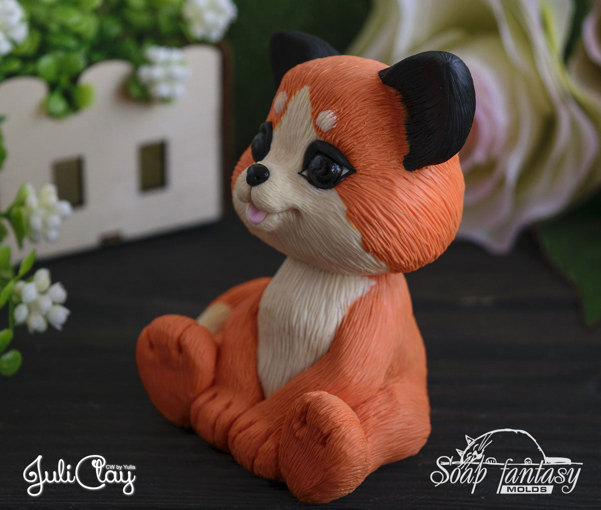 Baby fox silicone mold (mould) for soap making and candle making