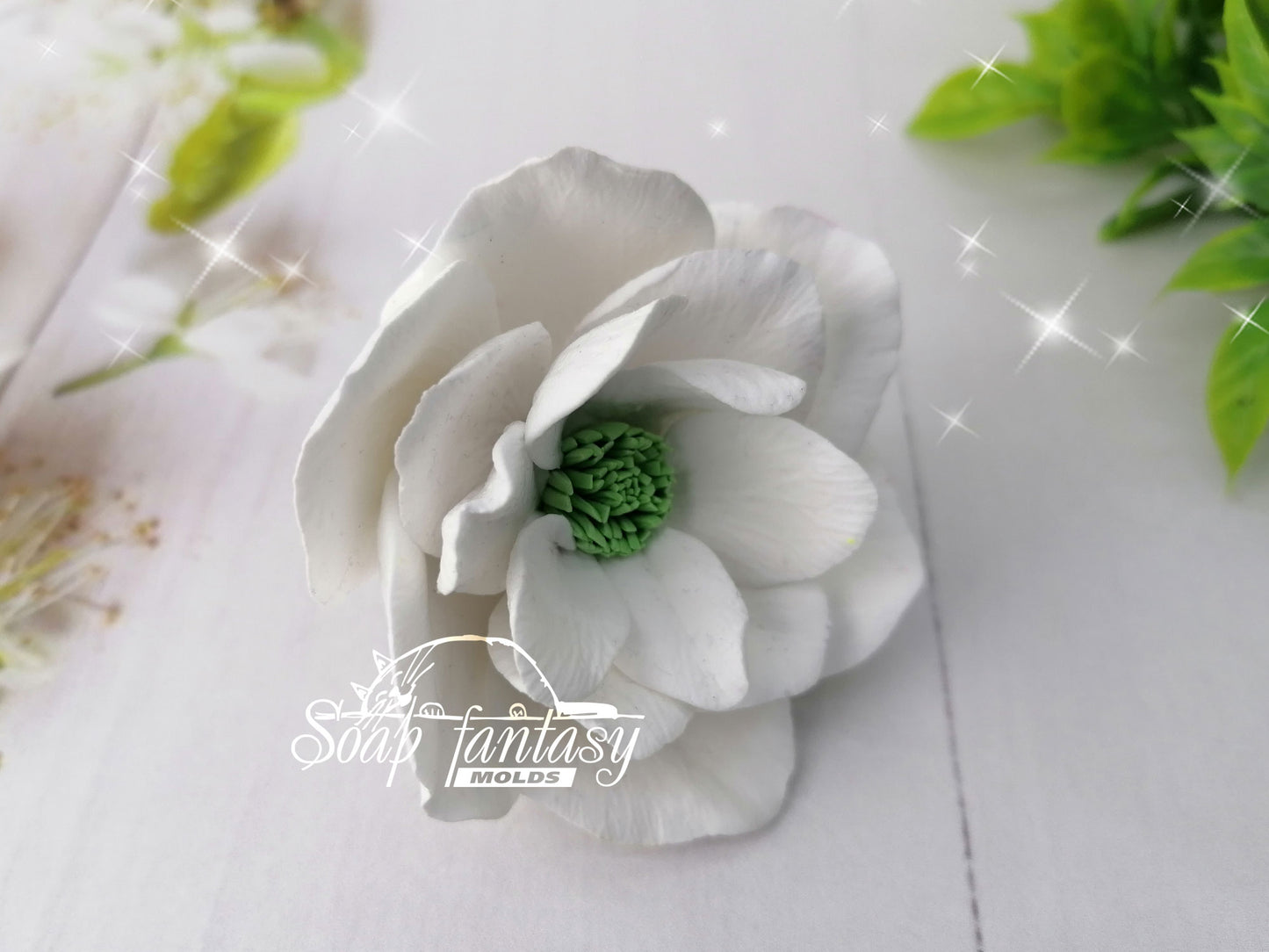 Hellebore flower silicone mold for soap making