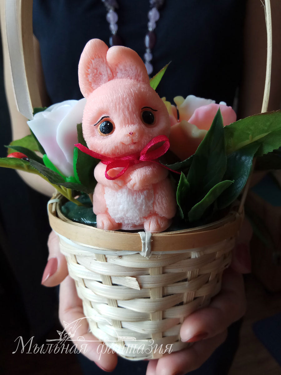 Cute bunny silicone mold for soap making