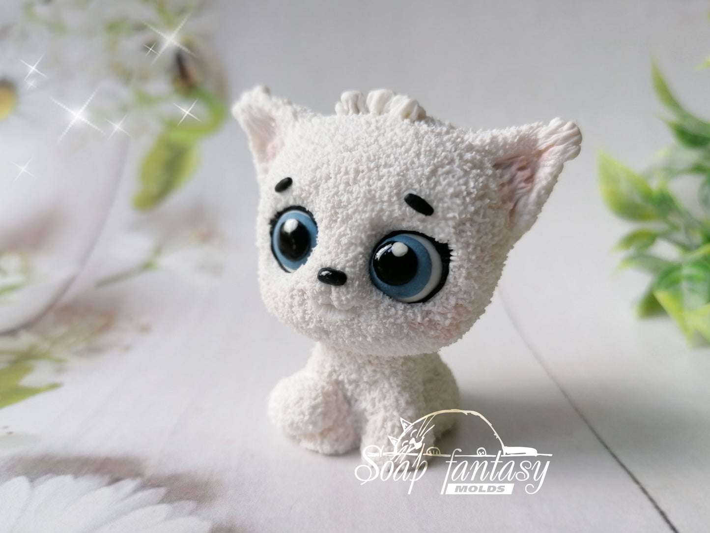 Little Nimble kitten silicone mold for soap making