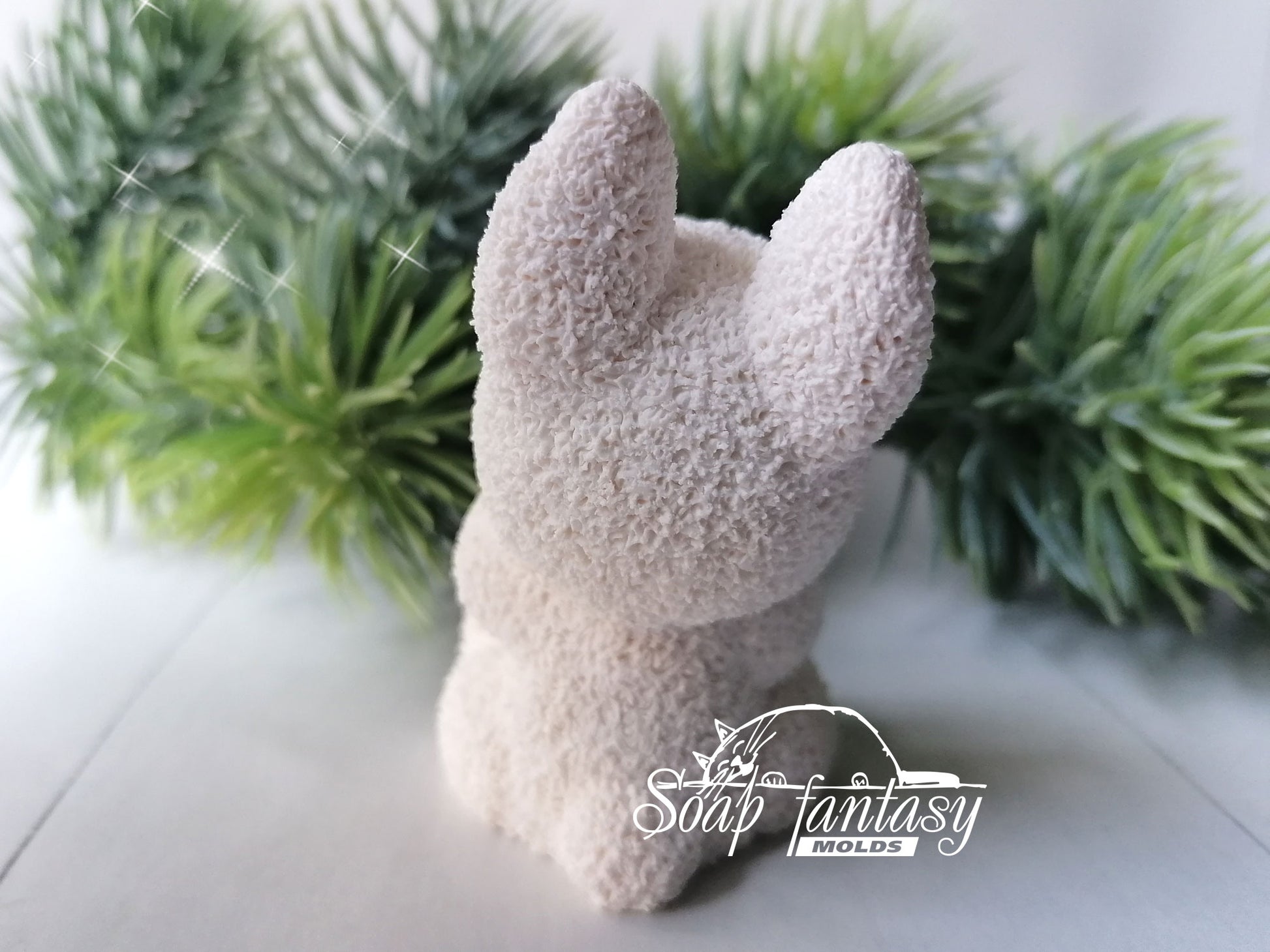 Bunny "Zephyr" silicone mold (mould) for soap making and candle making