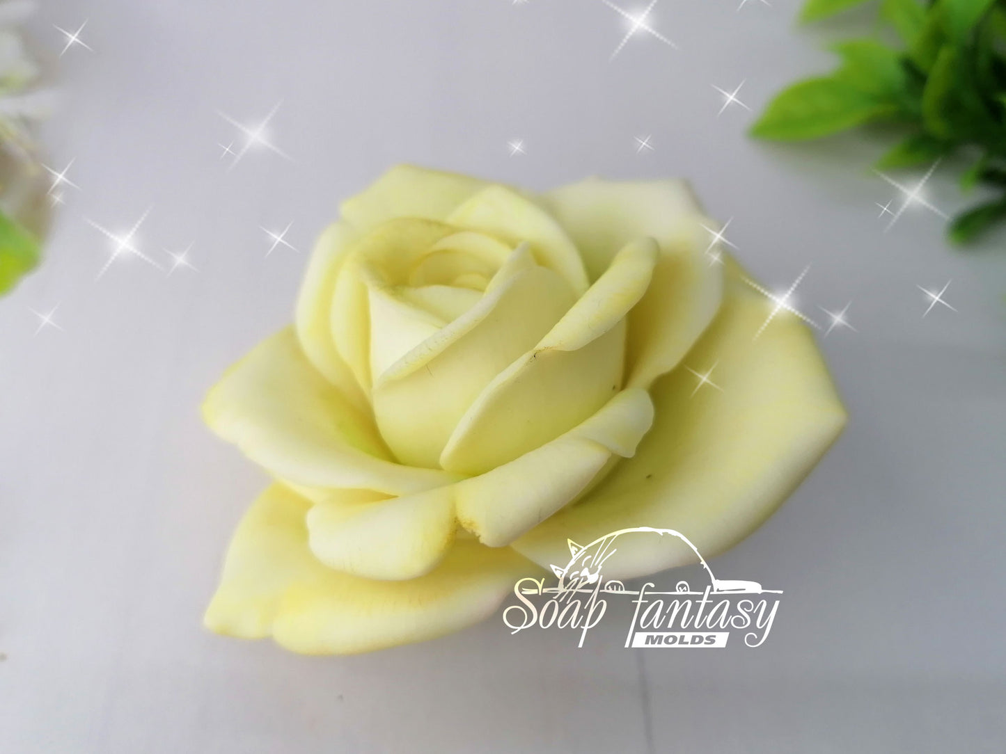 Aphrodite Rose flower silicone mold (mould) for soap making and candle making