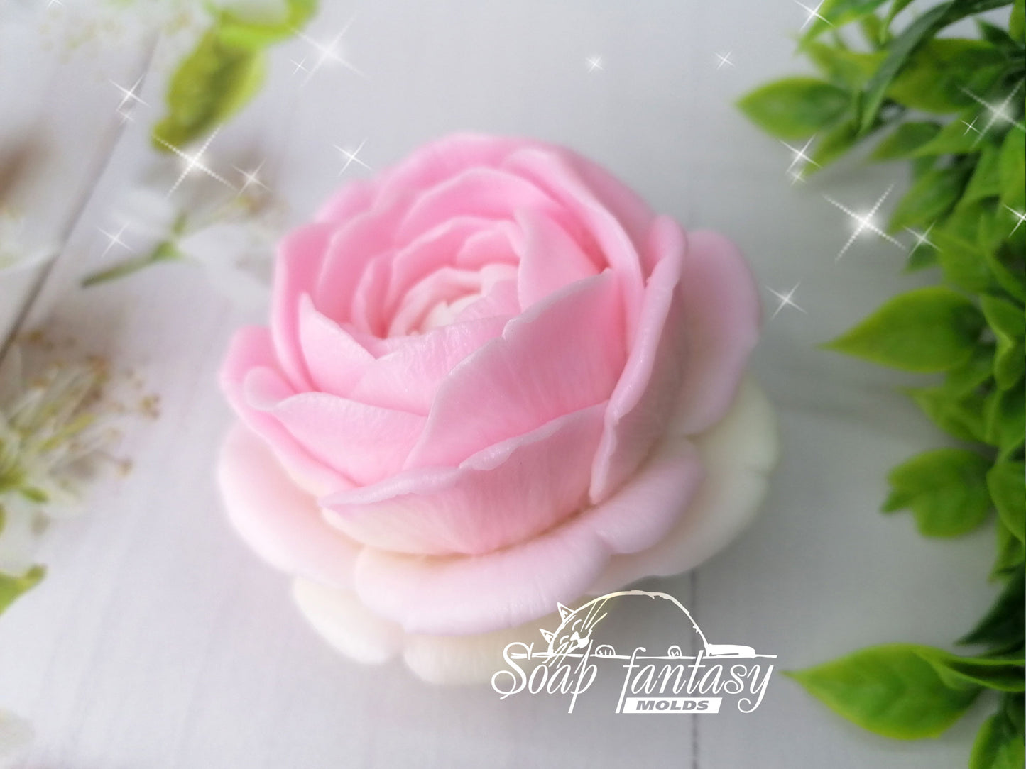 Tea Rose silicone mold for soap making