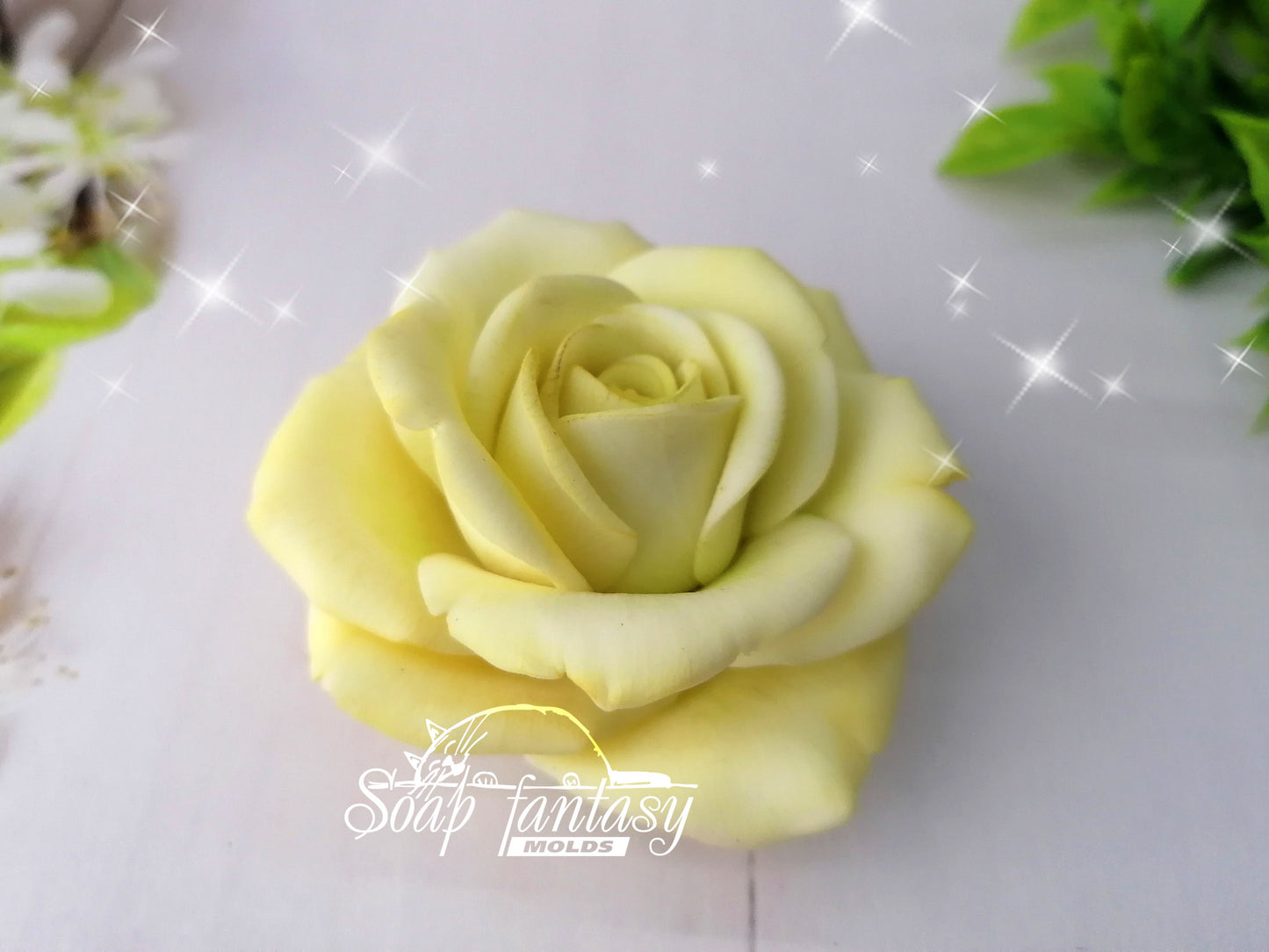Aphrodite Rose flower silicone mold (mould) for soap making and candle making