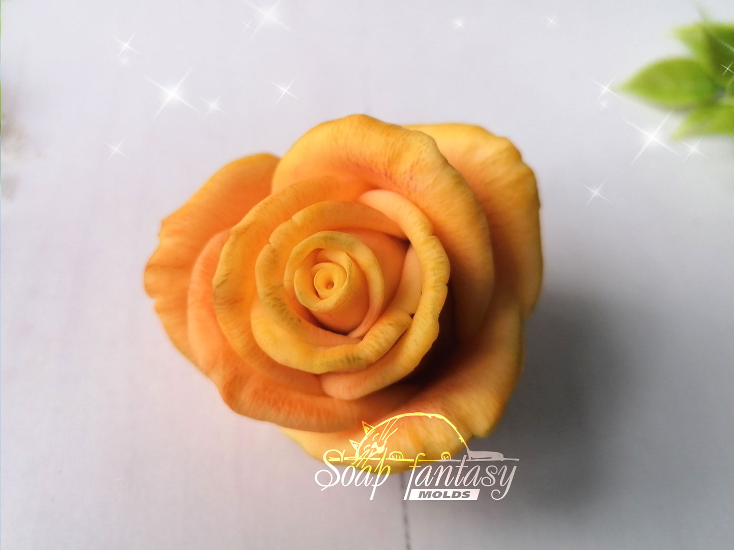 Half-blooming rose "Esperanse" silicone mold for soap making