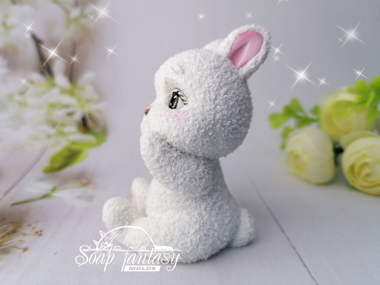 Miss you bunny silicone mold for soap making