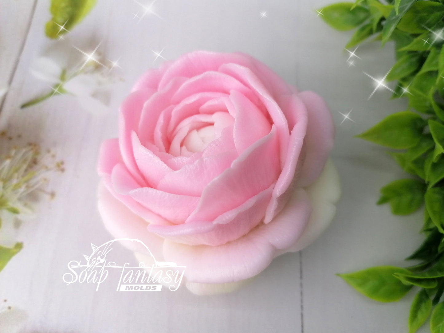 Tea Rose silicone mold for soap making