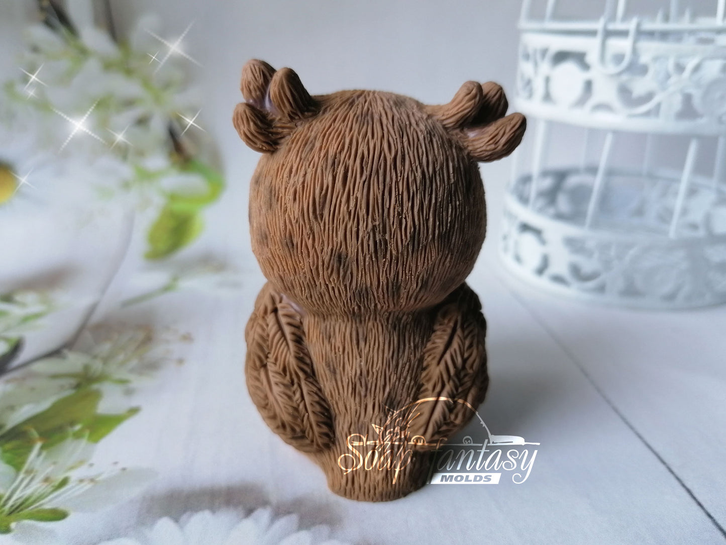 Cute owl silicone mold for soap making