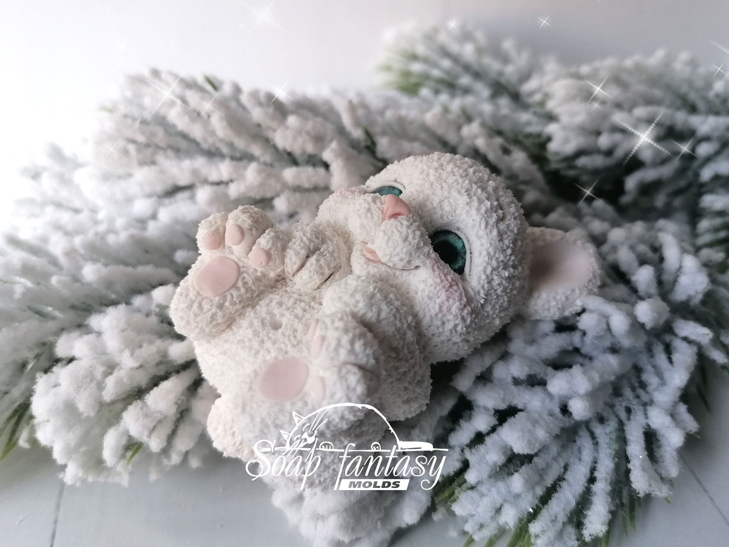 Cute bunny on the back silicone mold for soap making
