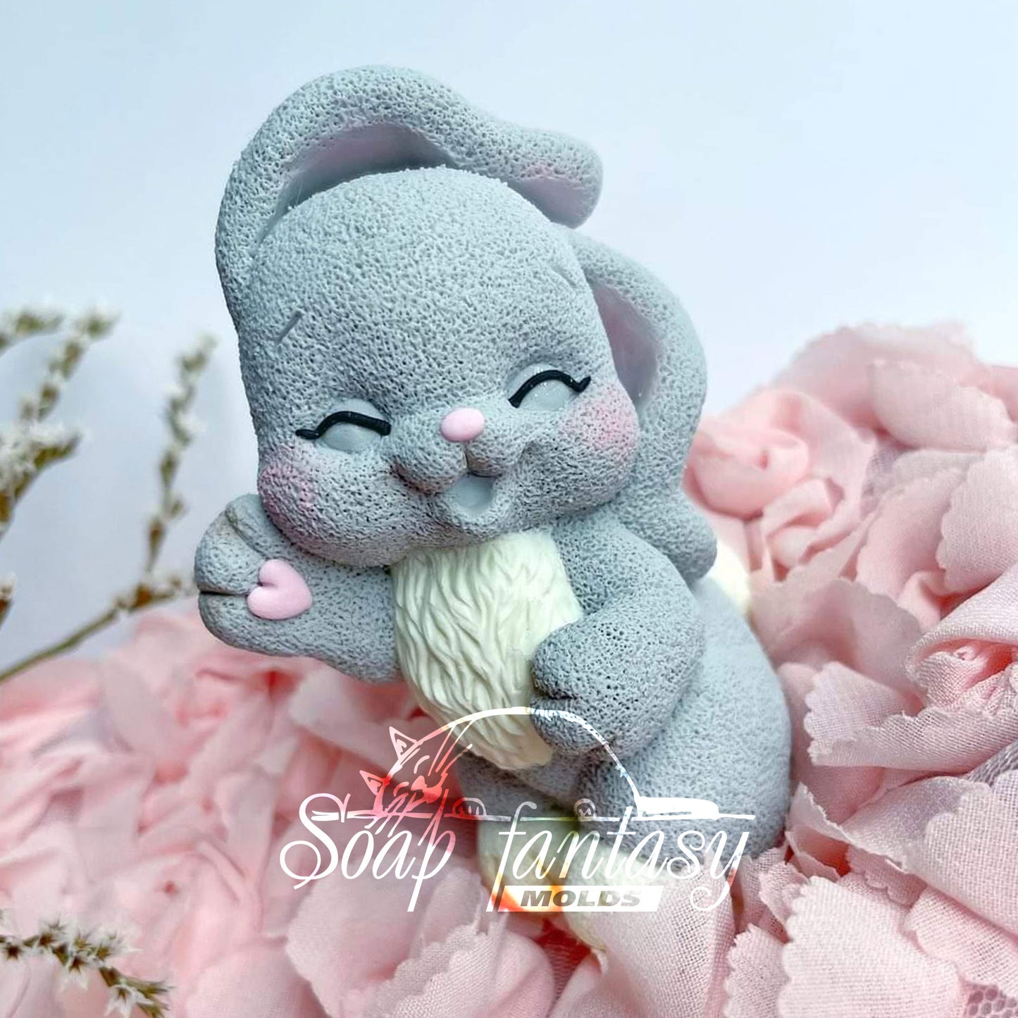 Cute bunny silicone mold for soap making