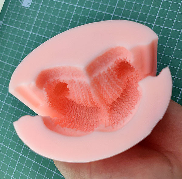 Knitted mittens silicone mold for soap making
