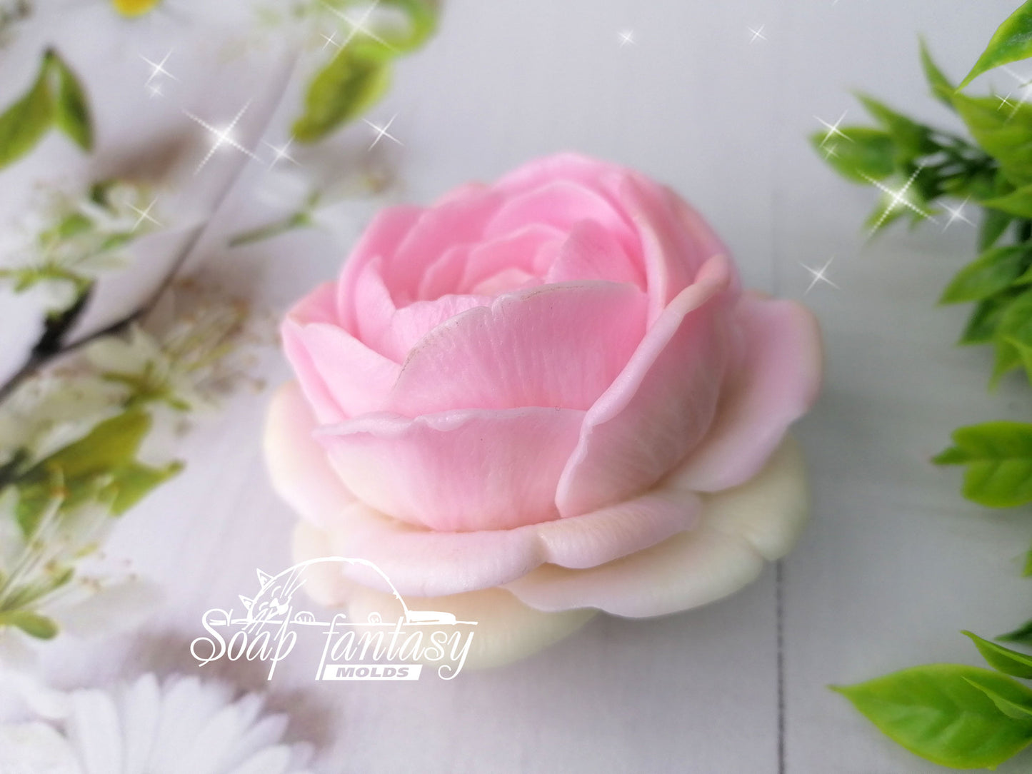 Tea Rose silicone mold for soap making