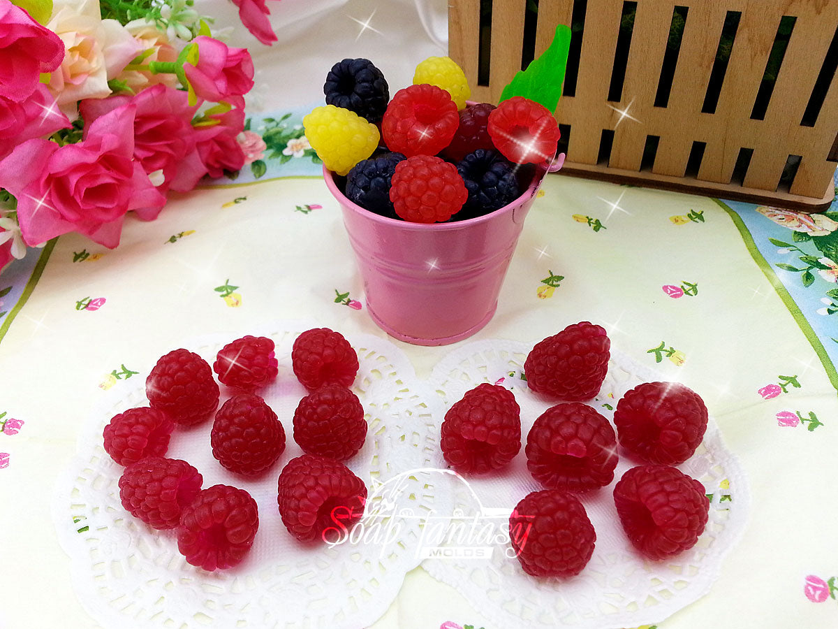 Raspberries silicone mold for soap making