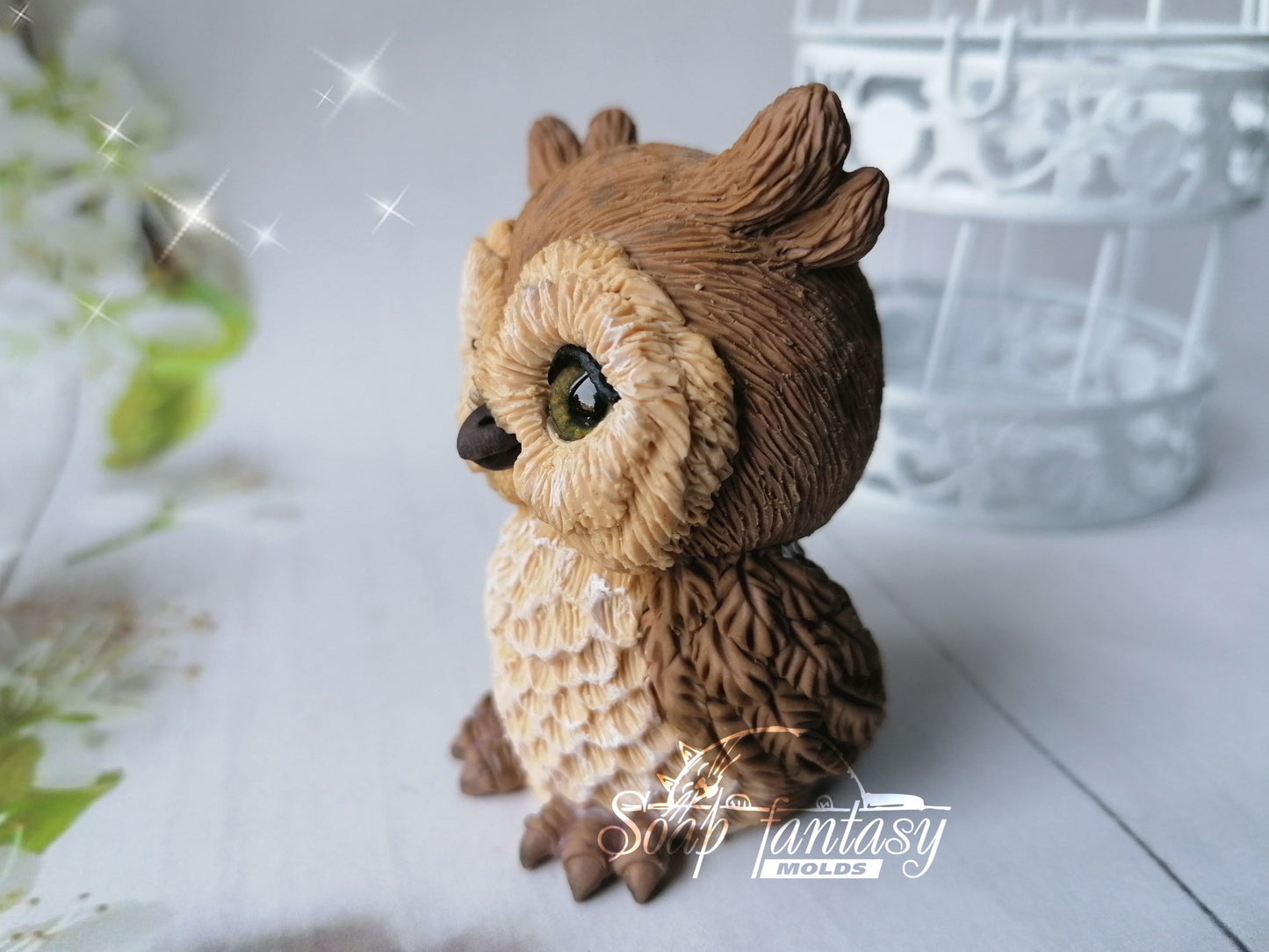 Cute owl silicone mold for soap making