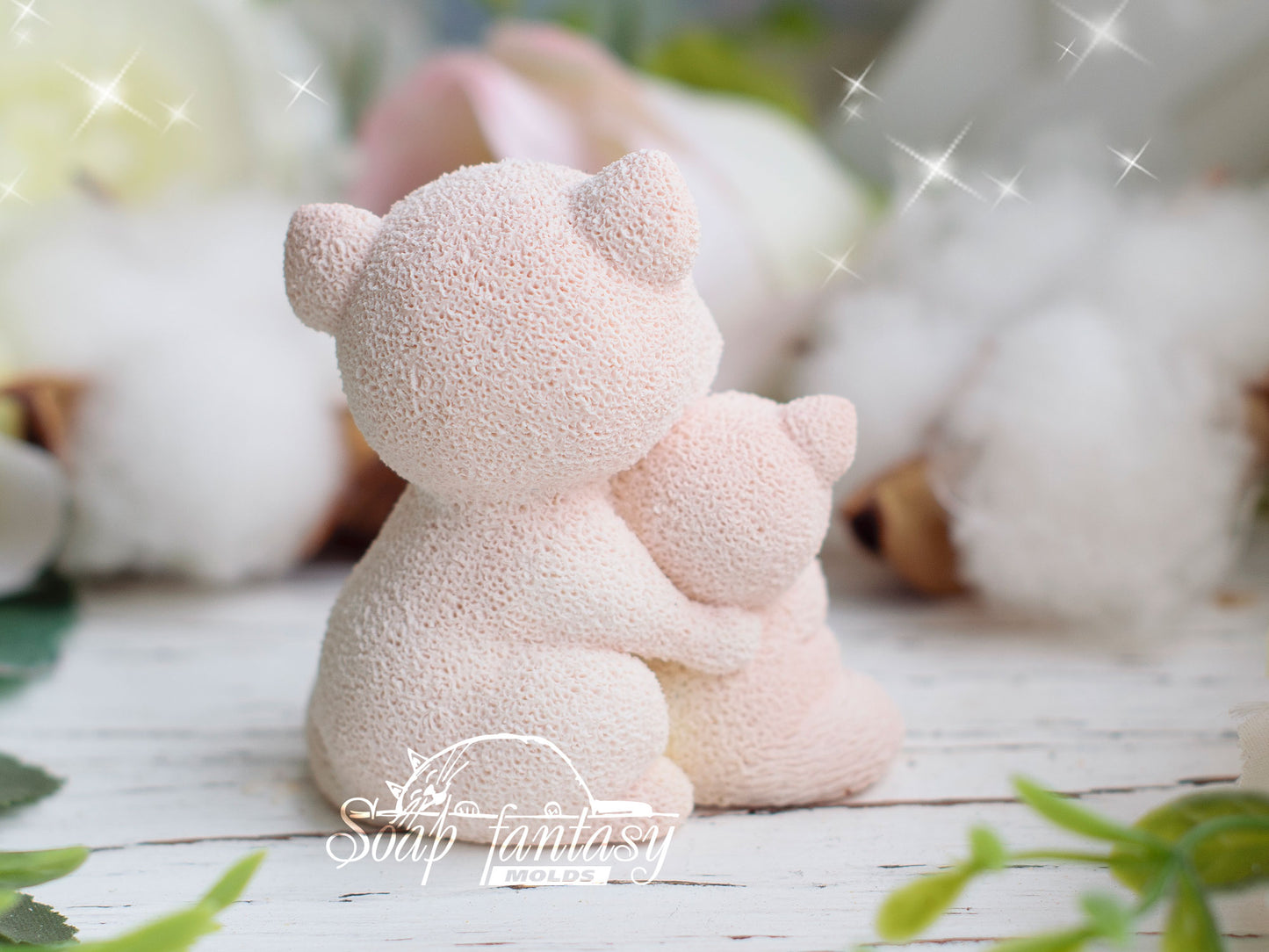 Mom Cat Loves Her Baby Kitten silicone mold for soap making